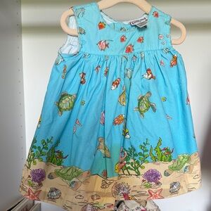 Cotton Kids Sea Print dress 6 months